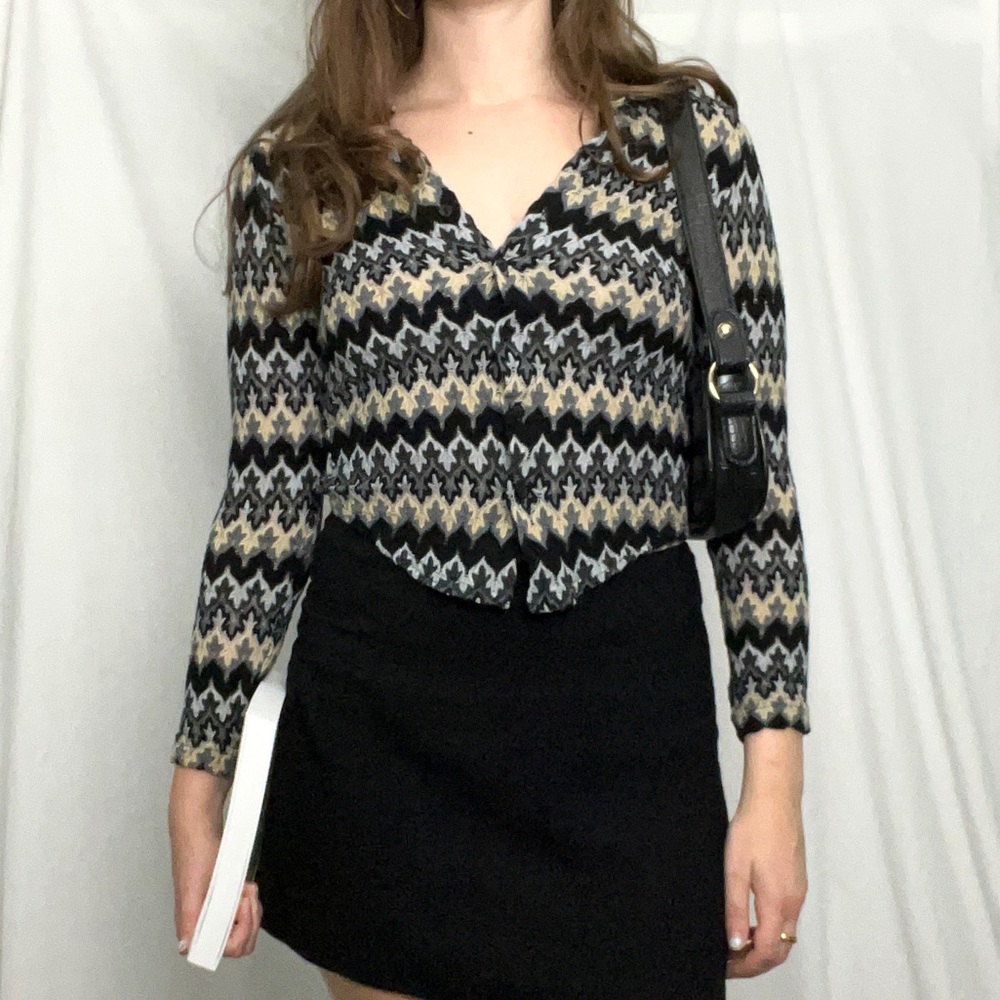 Vintage 90s Cropped Button Up 🖤💋